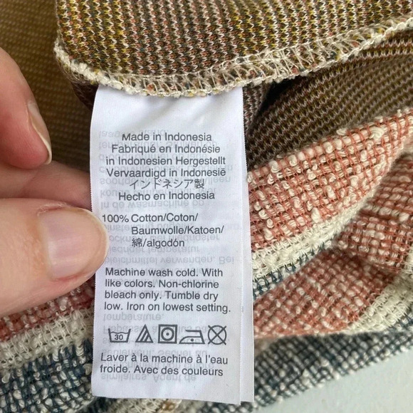 NWT‎ Madewell TextureThread Cap-Sleeve Dress Stripe XL 100% Cotton 0224 - Picture 13 of 15